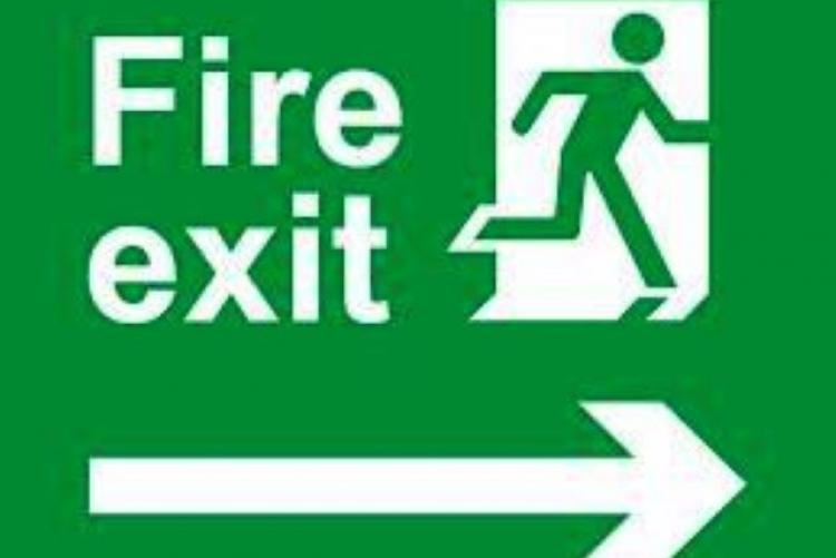 Fire  emergence exit signage